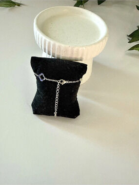 Chain Bracelet in Silver & Blue Like New